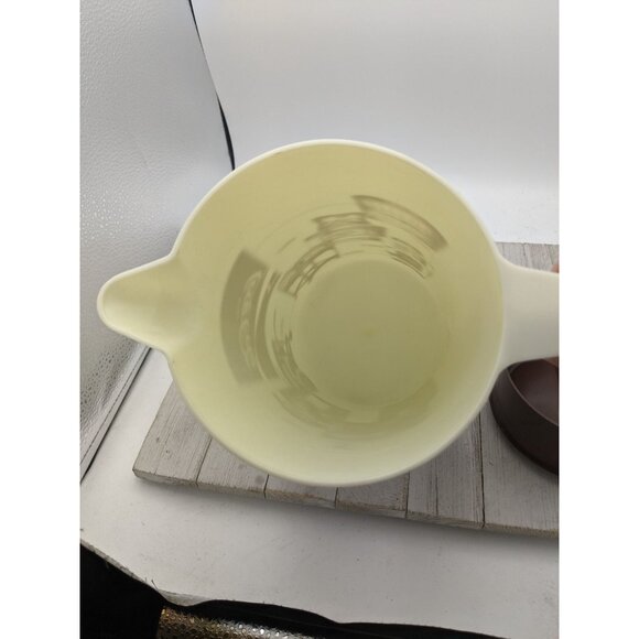 Vintage Coca Cola Collectible Coke Tan 2 Quart Pitcher Brown Lid Years 1893-1951 - Picture 7 of 8